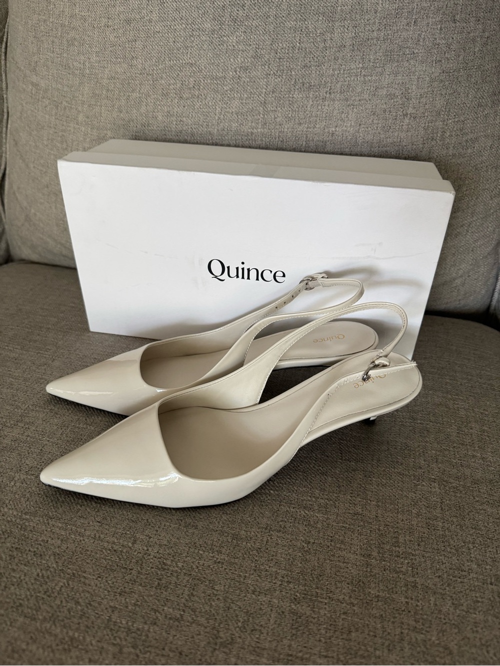 ✨ NWT Quince Italian Leather 55mm Slingback Pumps
